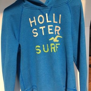 Hollister blue sweatshirt hoodie Large